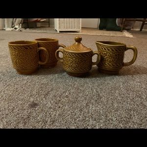 Boho vintage coffee set